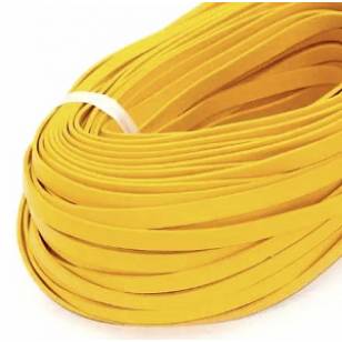 Leer Plat 10x2mm Geel